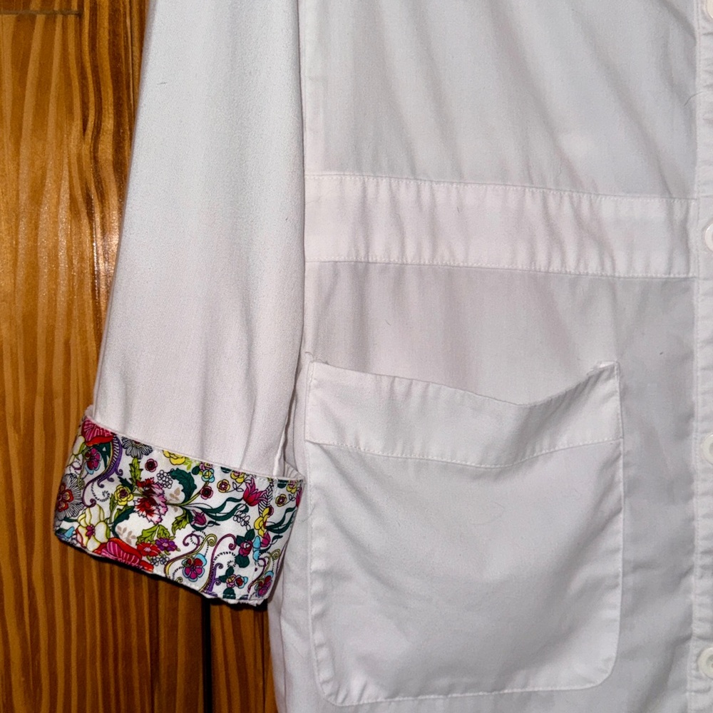 Koi by Kathy Peterson Women’s Fine Twill Women's 35 ¾" 4-Pocket Lab Coat-XL-EUC - Picture 4 of 9